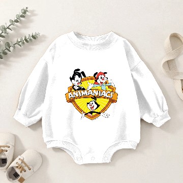 Discover Animaniacs | Warner Brothers & Sister WB Shield Baby Romper Sweatshirts