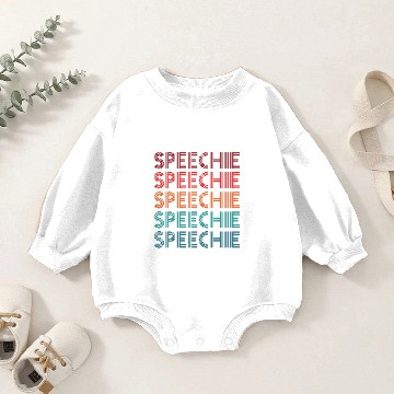 Discover Speechie Retro Speech Pathology Pathologist SLP Polo Baby Romper Sweatshirts
