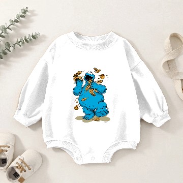 Discover Cookie Monster Crazy Cookies Baby Romper Sweatshirts