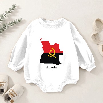 Discover Flags and countries Angola Plus Size Baby Romper Sweatshirts