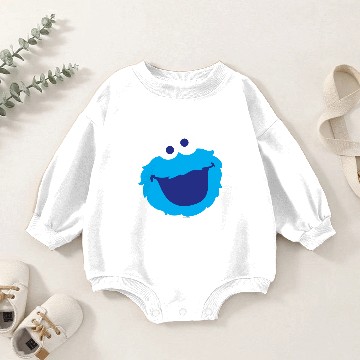 Discover Cookie Monster Face Baby Romper Sweatshirts