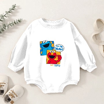 Discover Cookie Monster & Elmo | Ha Ha Yeah Baby Romper Sweatshirts
