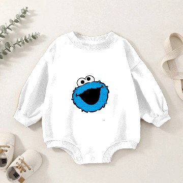 Discover Cookie Monster Pattern Face Baby Romper Sweatshirts