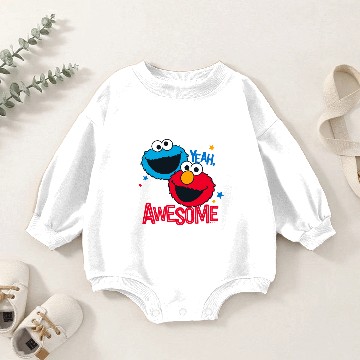 Discover Cookie Monster & Elmo | Yeah, I'm Awesome Baby Romper Sweatshirts