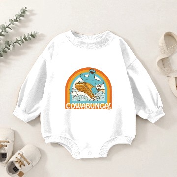 Discover Cookie Monster Cowabunga! Baby Romper Sweatshirts