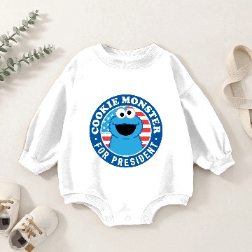 Discover Cookie Monster for President Baby Romper Sweatshirts