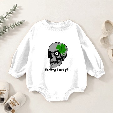Discover Skull Clover 8 Ball Feeling Lucky Baby Romper Sweatshirts