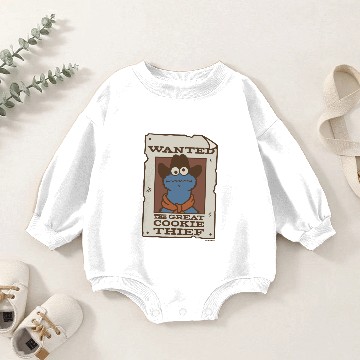 Discover Cookie Monster | Wanted Poster Baby Romper Sweatshirts