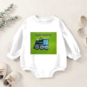 Discover Blue Train, Infant Sleeper Creeper!!!! Baby Romper Sweatshirts