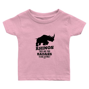 Discover extinct rhinoceros threatened Ivory Baby T-shirts