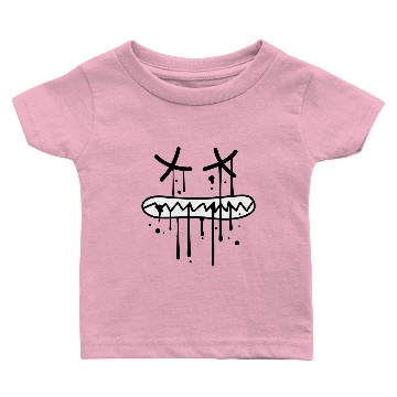 Discover face bite teeth crunching dead death graffiti drop Baby T-shirts