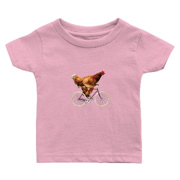Discover Quirky Chicken Riding Bicycle Baby T-shirts
