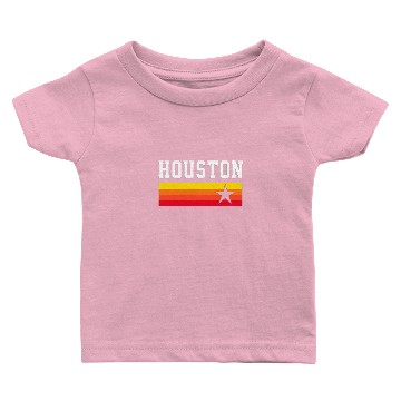 Discover Houston Baseball Throwback Astro Vintage Stripes Baby T-shirts
