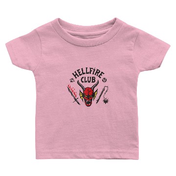 Discover Stranger Things 4 Hellfire Club Logo Raglan Baseball Baby T-shirts Baby T-shirts