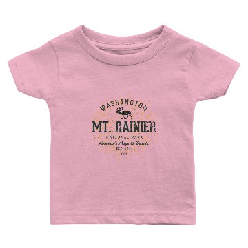 Discover Vintage Mount Rainier National Park Baby T-shirts