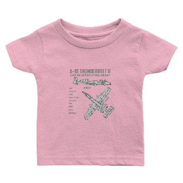 Discover A-10 Thunderbolt - A 10 Warthog - Baby T-shirts