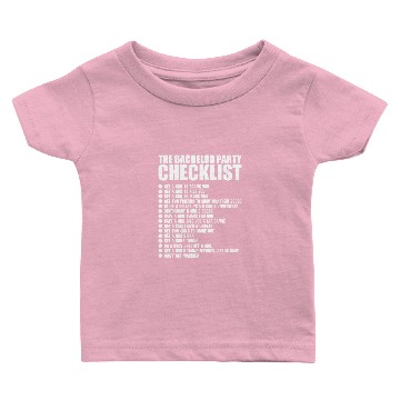 Discover Bachelor Party Checklist Groomsmen Baby T-shirts