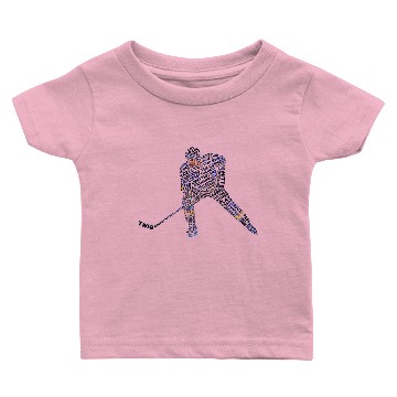 Discover Hockey Player Typography Baby T-shirts
