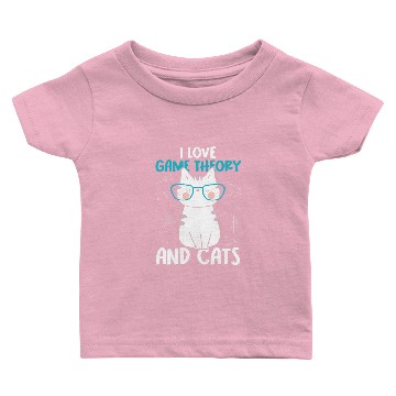 Discover Cat Paws I Love Math and Cats 2Funny Game Theory Baby T-shirts