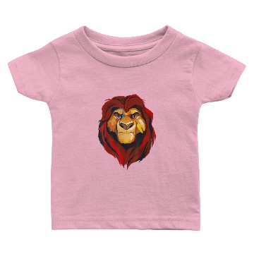 Discover Disneyss Lion King Low Poly Mufasa Portrait Baseball Tees Baby T-shirts