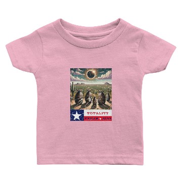Discover Texas Armadillo Totality Eclipse 2024 Baby T-shirts