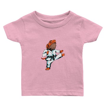 Discover Bearded Dragon Lizard Doing Karate Sport Ninja Chameleon Baby T-shirts