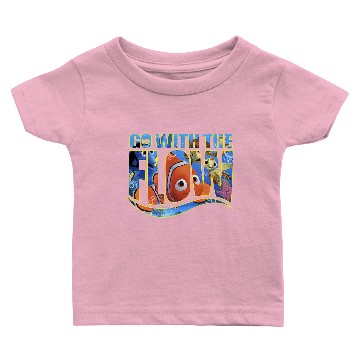 Discover Disneyss Pixars Finding Nemo Go With The Flow Logo Filled Baseball Tees Baby T-shirts