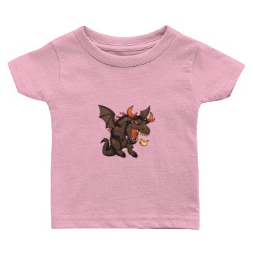 Discover Dragon Animals Dragons Cool Chibi Fantasy Dragon With Flame Baby T-shirts