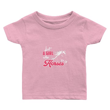Discover Funny Horse Girl Who Loves Horses Horseshoe Equestrian Sport Dressage Baby T-shirts