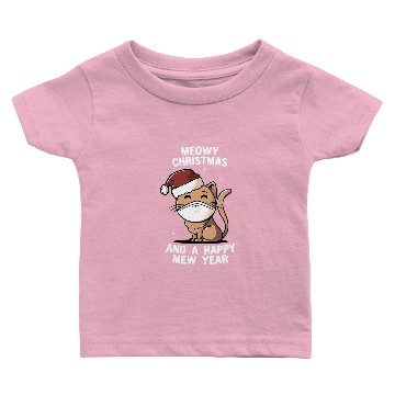 Discover Cat Paws Meowy Catmas And A Happy Mew Year Funny Kitten Christmas 274 Baby T-shirts