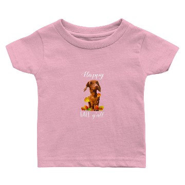 Discover Happy Fall Yall Dachshund Dog Baby T-shirts