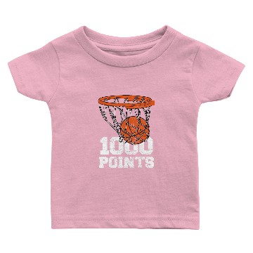 Discover Basketball Gift 1000 Points Basketball Scorer High School Basketball Player 2 Baby T-shirts