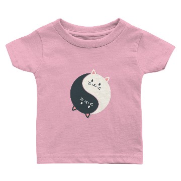 Discover Cat Paws and Adorable Chinese Yin and Yang Cats Funny Cat Baby T-shirts