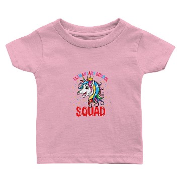 Discover Unicorns Elementary School Squad Unicorns Girls Back To School Baby T-shirts