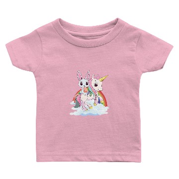 Discover Unicorns Easter Bunny Rides Unicorns For Children And Women Baby T-shirts