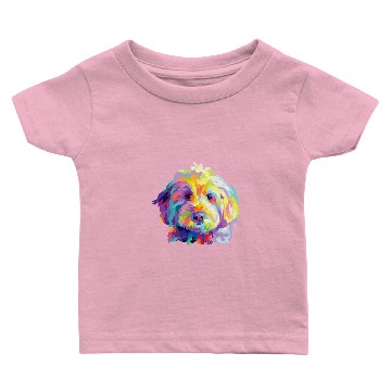 Discover Dog Goldendoodle Gift Labradoodle Cockapoo Mom Colorful Pop Art Baby T-shirts