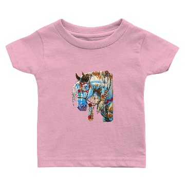 Discover Funny Horse Native american horse Baby T-shirts
