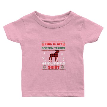 Discover Dog Boston Terrier Gifts This Is My Pajama Ugly Christmas Baby T-shirts