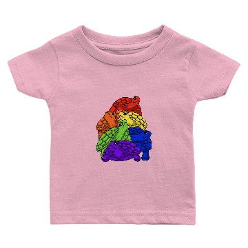 Discover KV9 Turtle LGBT Gay Pride Rainbow Flag Turtle Stack LGBT Baby T-shirts