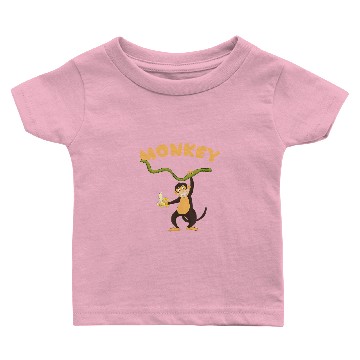 Discover Monkey Lover Zoo Animal Lover Chimpanzee Cute Monkey Baby T-shirts