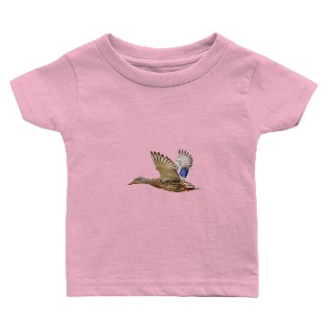 Discover Duck Gift Mallard Duck in Flight Ornithology Baby T-shirts