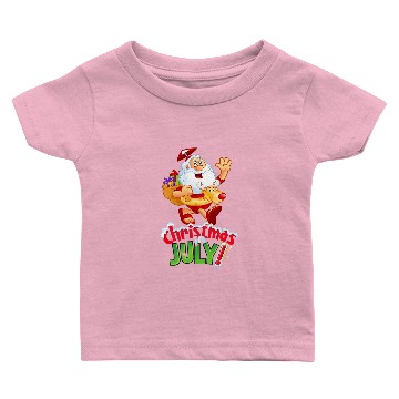 Discover Funny Christmas in July Summer Reindeer Float Xmas Baby T-shirts