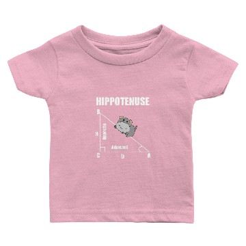 Discover Hippo Gift Nerd Geometry Hippotenuse Hypotenuse Math Pun Baby T-shirts