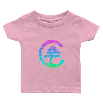 Discover Bonsai Tree Enso Circle Calligraphy Art for Meditation Baby T-shirts