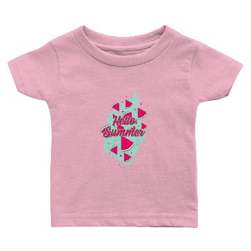 Discover Hello Summer Vacation Beach Watermelon for Melon Lover Baby T-shirts