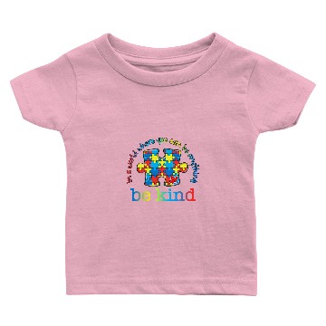 Discover Autistic Be Kind Autism Awareness Puzzle Rainbow Choose Kindness Baby T-shirts