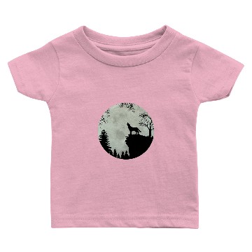 Discover German Shepherd Dog Jault at Full Moon Baby T-shirts