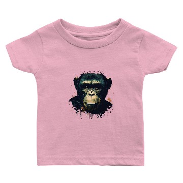 Discover Chimpanzee Monkey Portrait Baby T-shirts