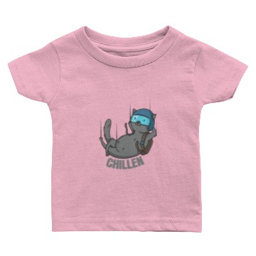 Discover Cat Paws Chillin Cat Skydiving Baby T-shirts