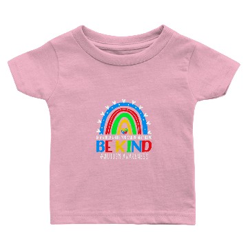 Discover Autistic Be Kind Autism Awareness Rainbow Choose Kindness Baby T-shirts